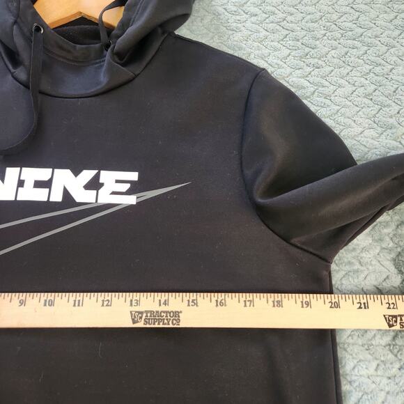 Nike Therma-FIT Hoodie Men’s Black Training Pullover Sweatshirt Zip Pocket Small - Picture 6 of 9